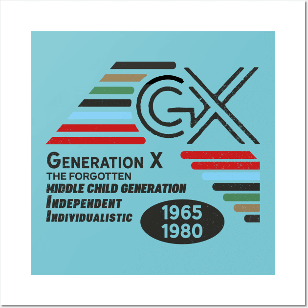 Generation X middle child generation 1965 1980 Wall Art by Nostalgia Avenue